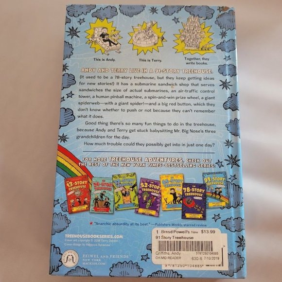 The 91 Story Treehouse Babysitting Blunders Andy Griffiths Hardcover Book 7 - Picture 3 of 9